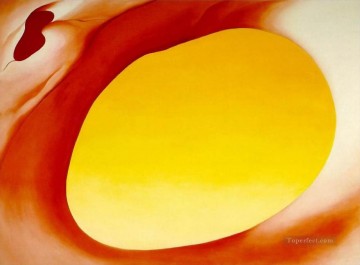  Precisionism Oil Painting - pelvis series red with yellow Georgia Okeeffe American modernism Precisionism